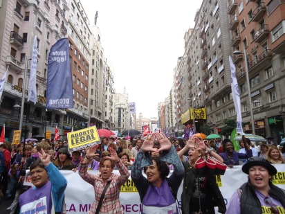 Manifestación por la despenalización del aborto en 2014